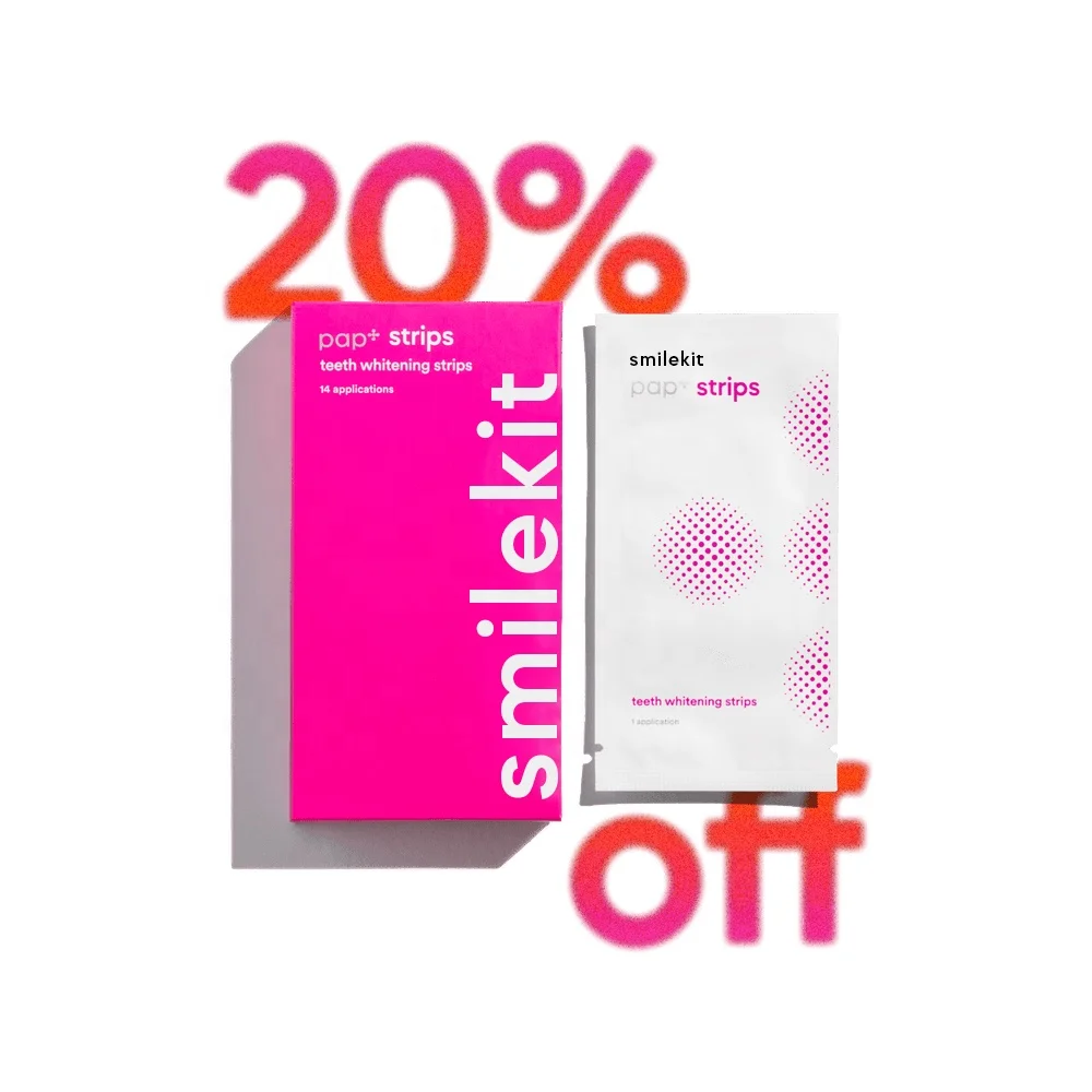 Free Sample Australia Formul 14 28 Pack PAP Teeth Whitening Strips With Own Logo