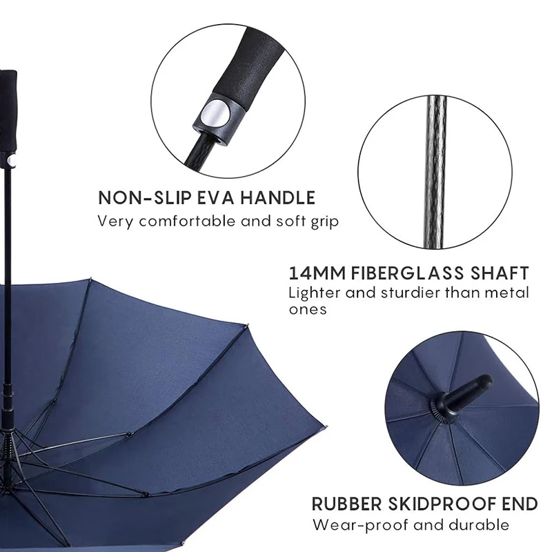 New Product In The Market Popular Fiberglass Automatic Straight Umbrella With Logo Paraguas High Quality Umbrellas For The Rain