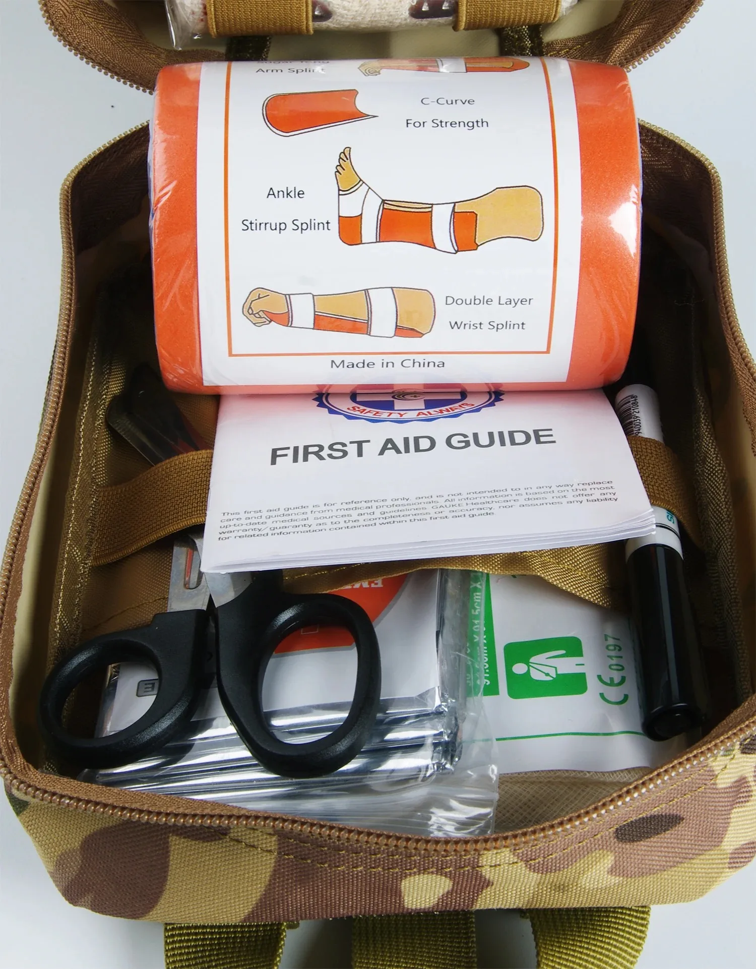 17 in 1 Survival First-Aid Kit Full Set Outdoor Gear Trauma Bag for Camping & Hiking Adventures Emergency Survival Kits