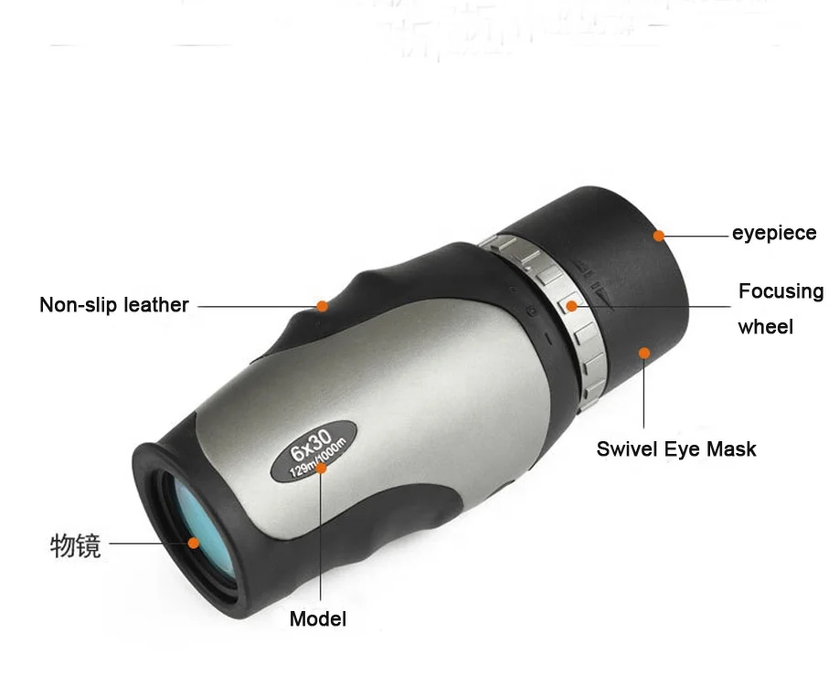 High-definition low-light pocket portable Telescope 6x30 monocular