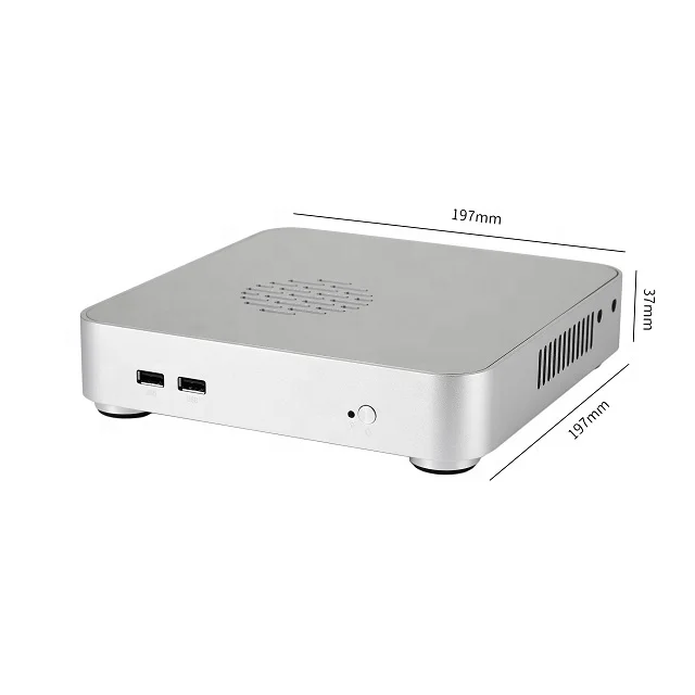  Ультракомпактный промышленный мини-ПК WIN7/8/10/Linux 2 ethernet Barebone без вентилятора 12 В core i3 i5 i7 J1900