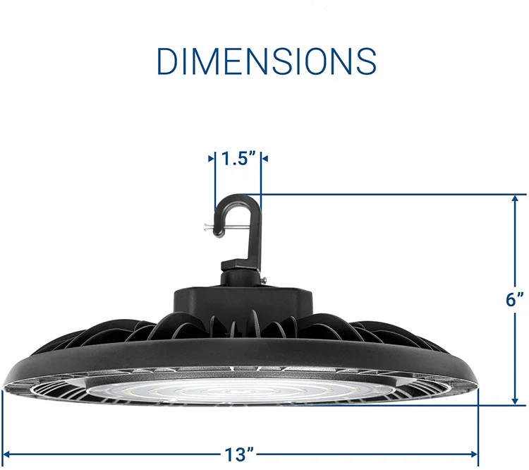 Список DLC 60 90 120 градусов отражатель 130LM/W 100W 150W 200W 240W UFO светодиодный подвесной