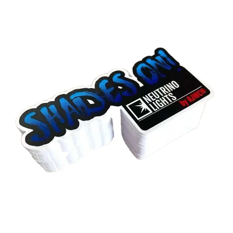 Scratch Proof UV Resist Waterproof Vinyl Outdoor Vehicle Laptop Door Decal Stickers Custom Die Cut Stickers with Logo Customized