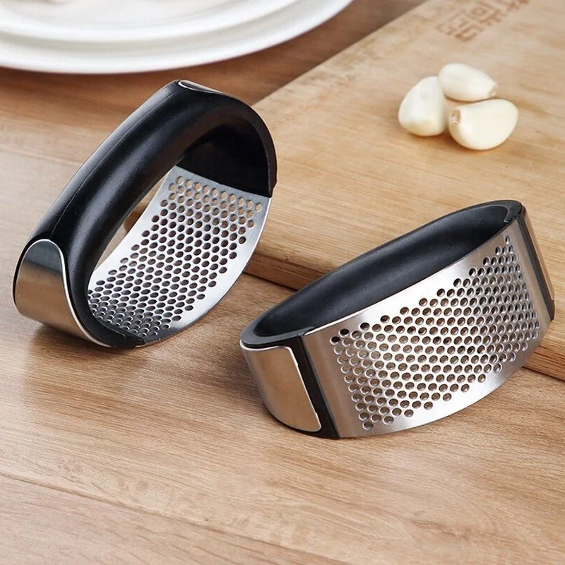 Portable Easy Clean Kitchen Gadgets Tool Rocker Stainless Steel Ginger Crusher Mincer Peeler Squeezer Masher