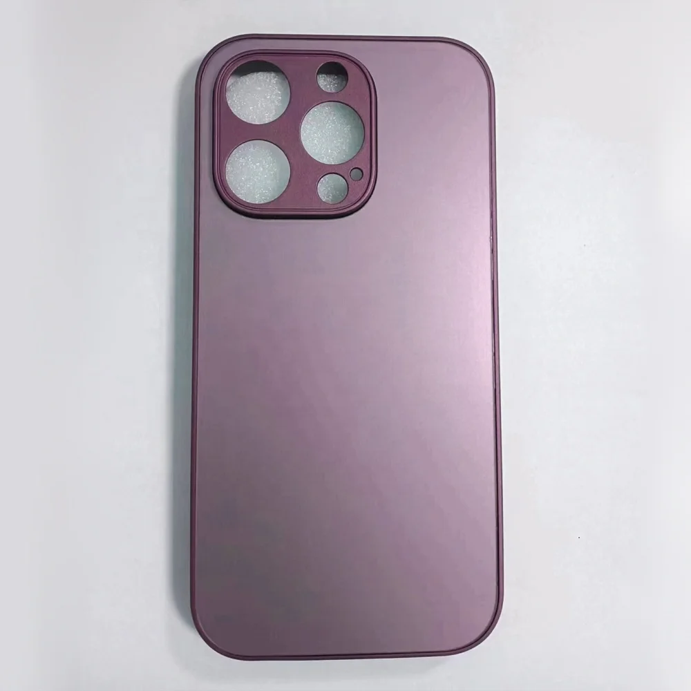 AG Frosted Glass Phone Case With Dustproof Speaker Design For iPhone 13 pro max Matte AG Glass Mobile Phone Case