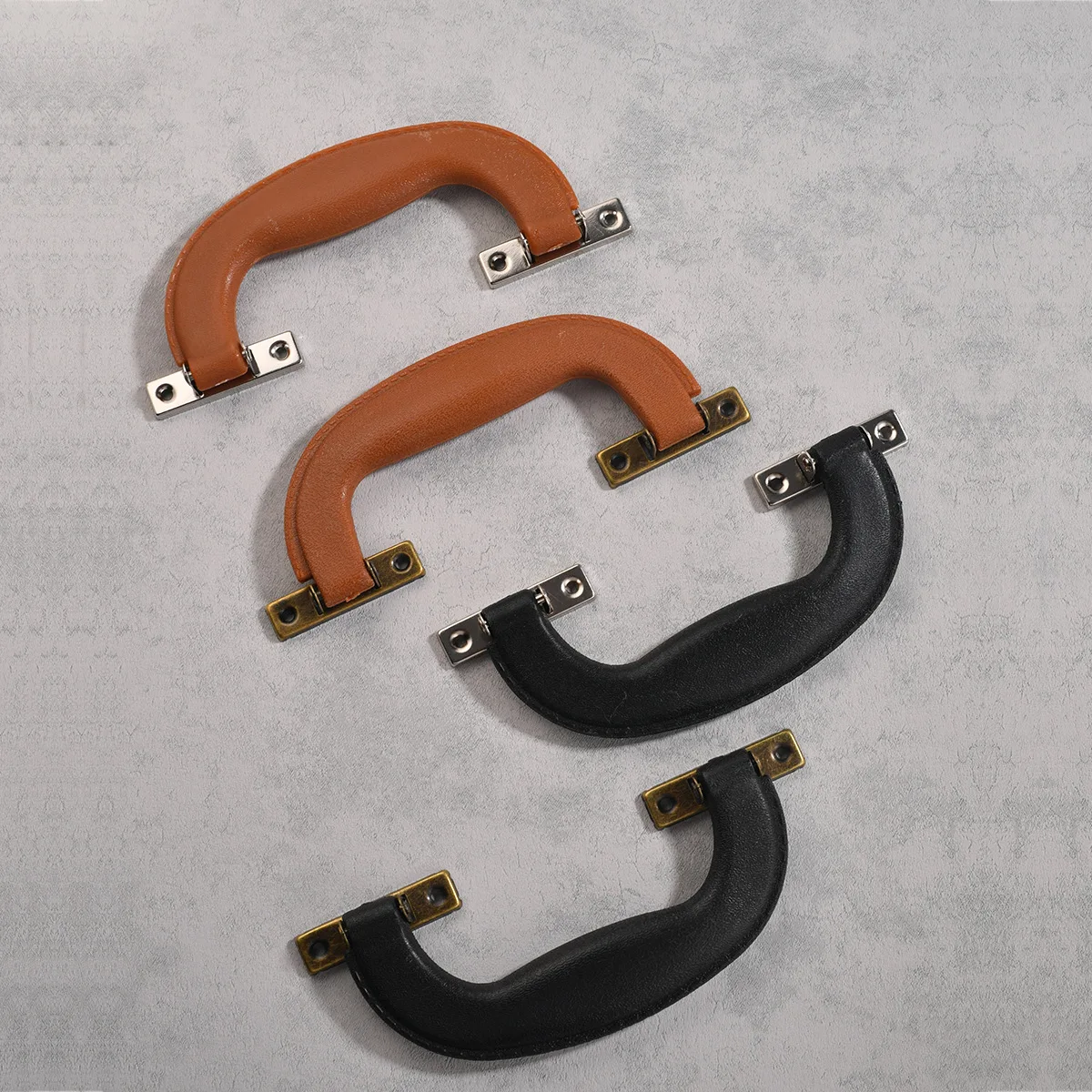 DIY Retro Leather-Like Iron Handle for Luggage Flight Cases Toolboxes Furniture Hardware on Boxes