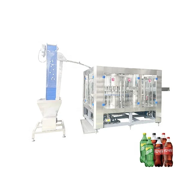 China High Speed Automatic 3 in 1 Carbonated Beverage Soda Sparkling Water Soft Drinks Filling Machine