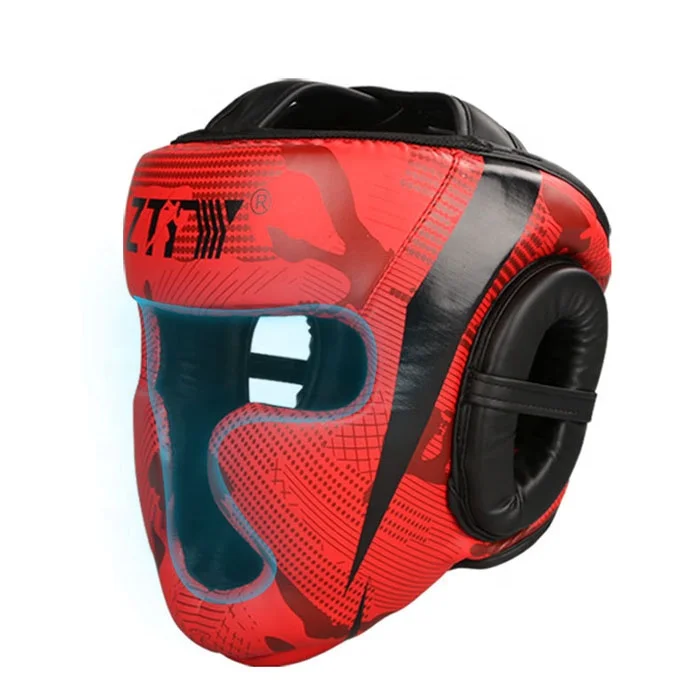 PU Boxing Headgear Gear Equipment Leather Boxing Safety Protect Manufactures Boxing Equipment Head Guard Helmet