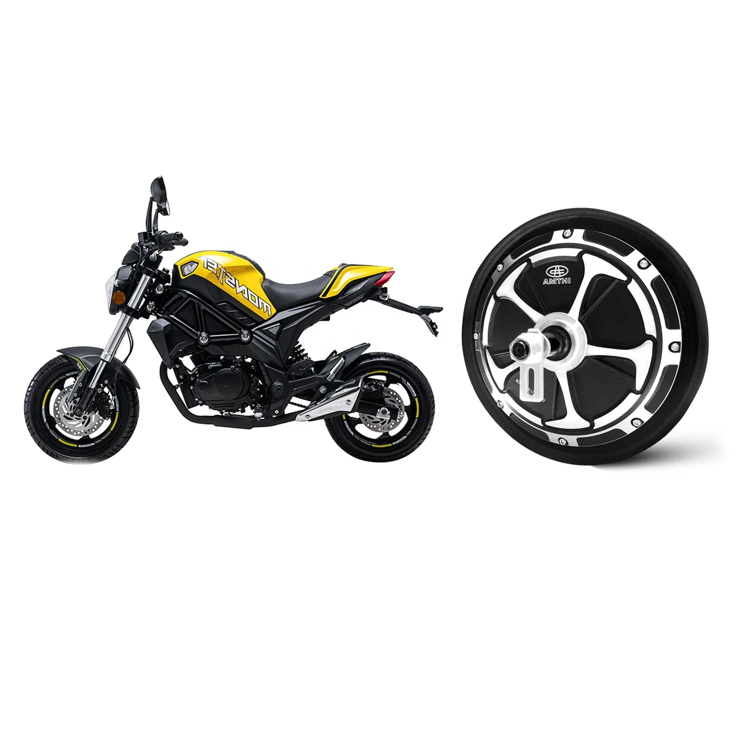 14 Inch 12 Inch 3000W 72 Volts High Rpm Brushless Dc Electric Scooter Motorcycle Wheel Hub Motor