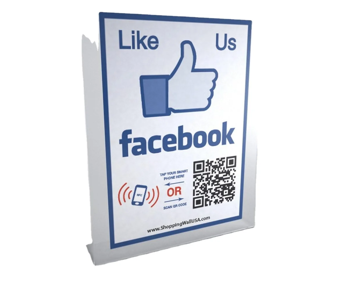 2023 Online Hot-sale Pay with Crypto QR Code and NFC Tag Stickers Two-sided Storefront Window Decal Stickers