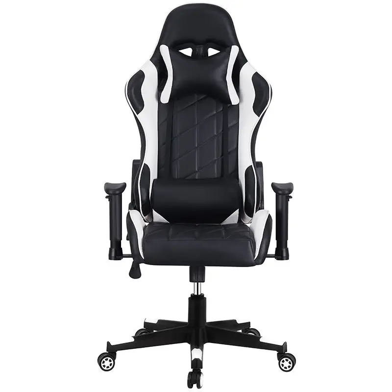 High Quality Black White Adjustable Gaming Chair Swivel Racing PU Leather Victory Gamer Chaise Chair