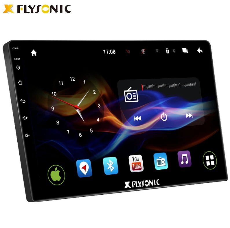 Flysonic QLED 2din Android10 4G Internet All netcom Autoradio Universal Built-in HD Multimedia Car Autoradio For Toyota