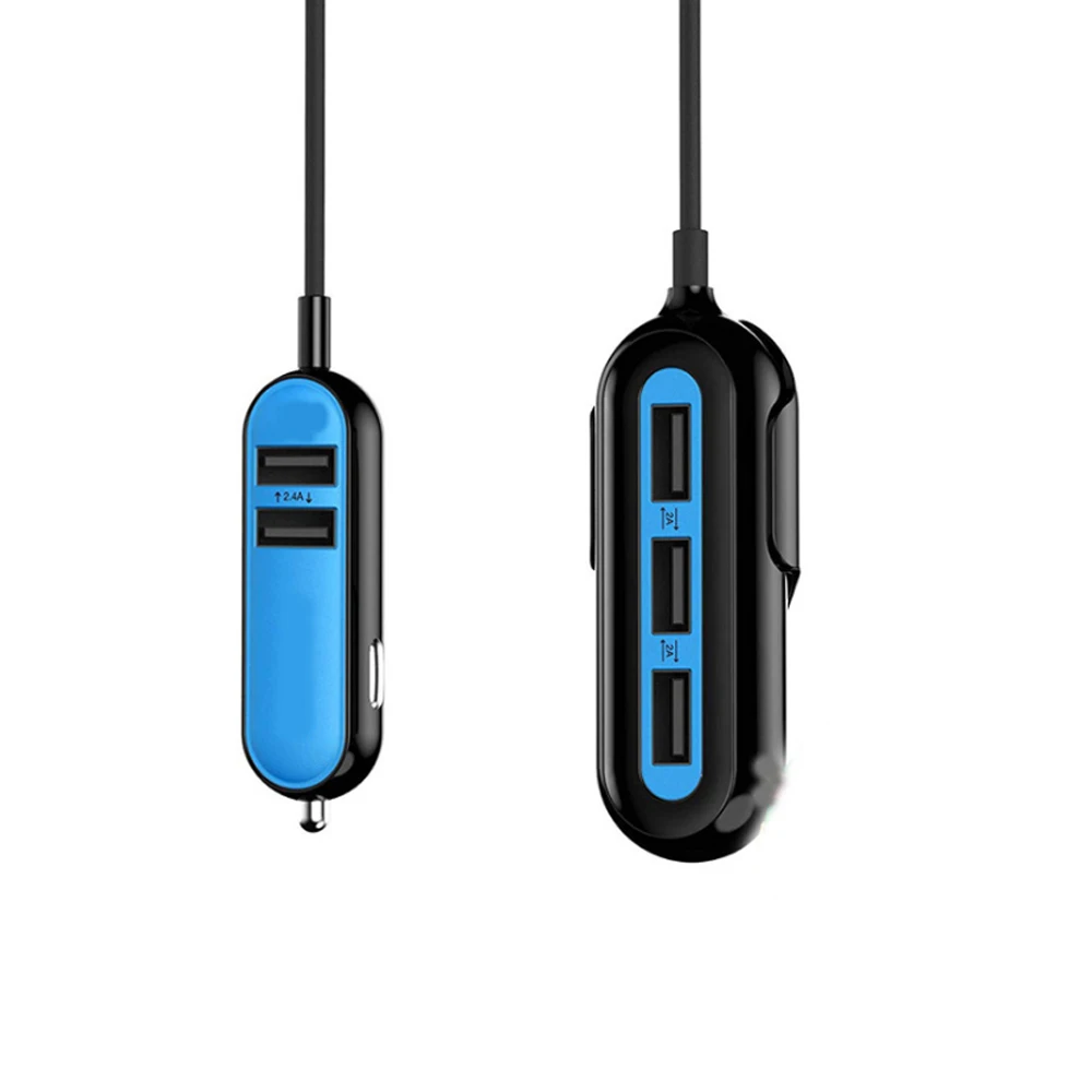  Автомобильное зарядное устройство 5 usb qc3.0 с и кабелем 2 1 А автомобильное двумя
