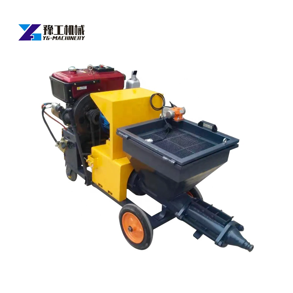 Automatic Wall Plastering Machine Cement Gunite Spraying Machine Cement Gypsum Plaster Machine