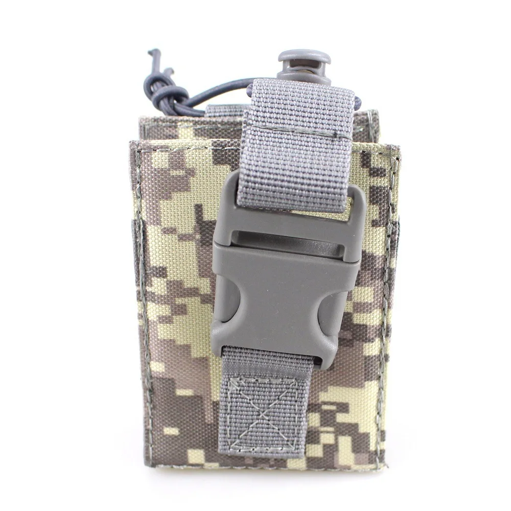 Tactical Molle Radio Pouch 600D Nylon Universal Radio pouch  Elastic Walkie Talkies Holder
