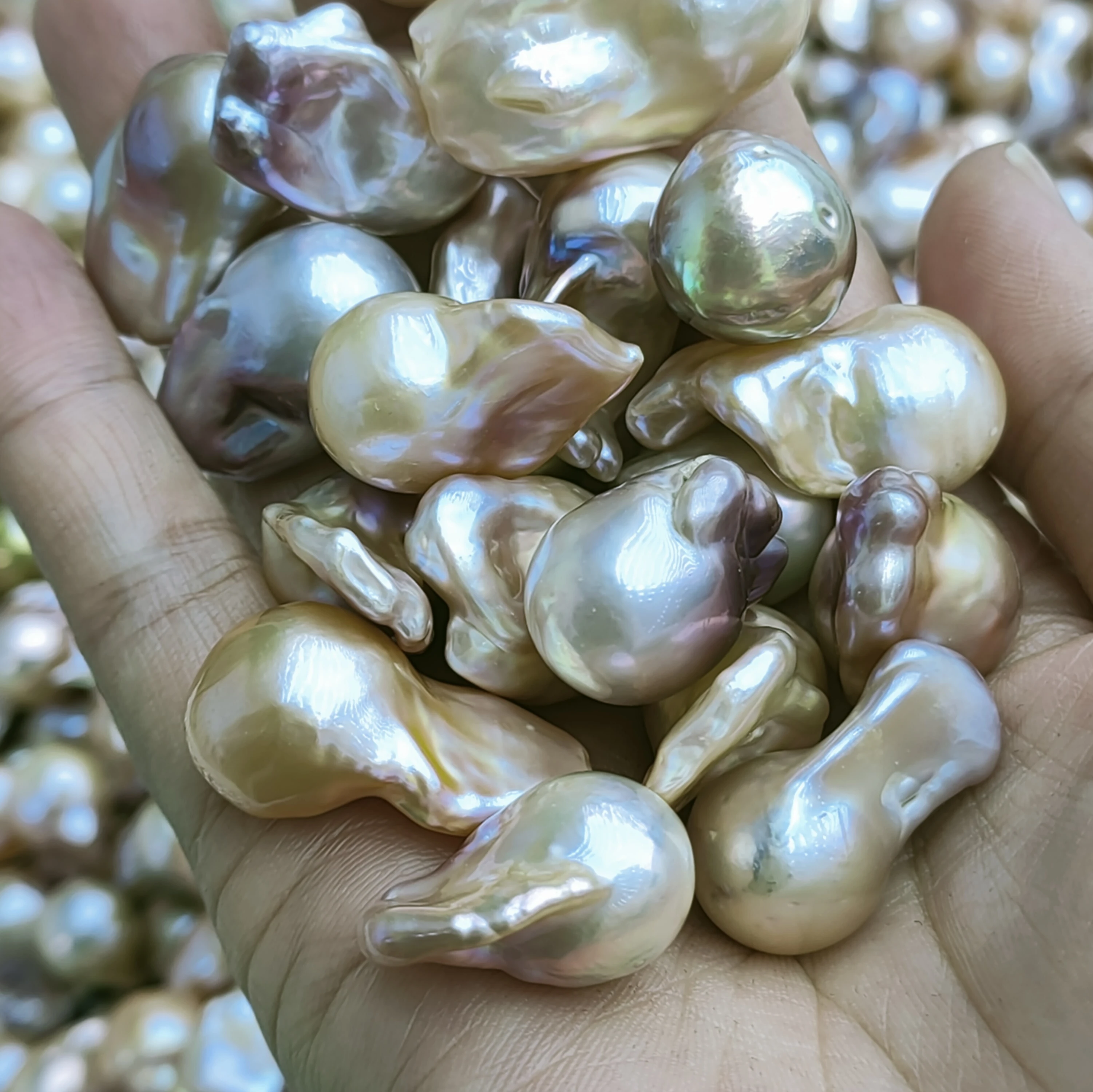 Wholesale High Quality Baroque Natural White Pearl Loose Beads for Handmade Jewelry Making joyas de perlas