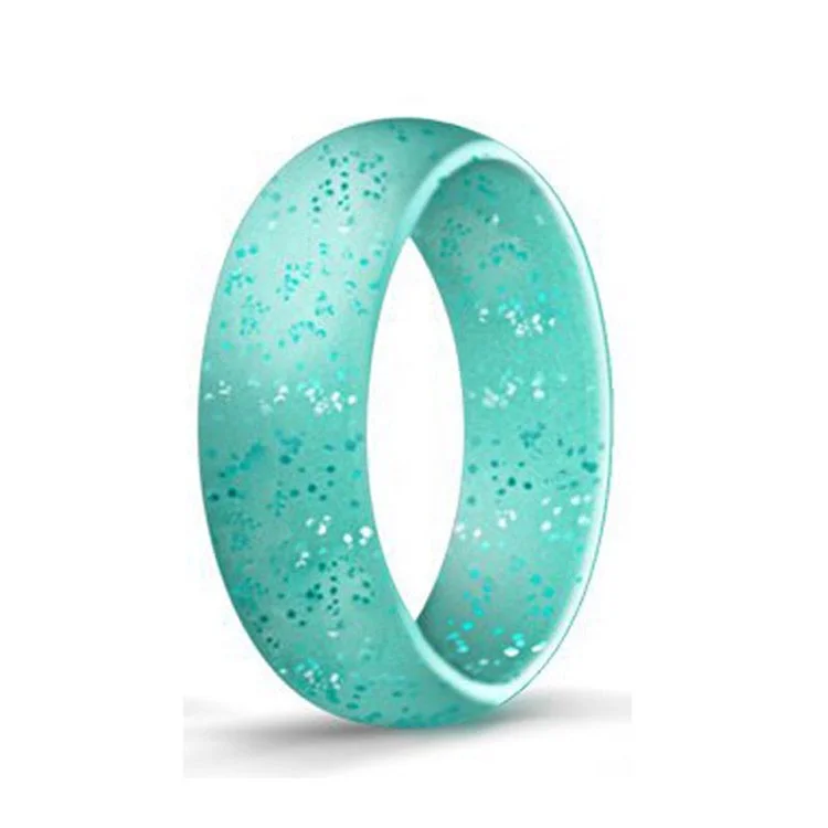 Fashionable Medical Grade Hot Wife Rainbow Silicone Wedding Ring
