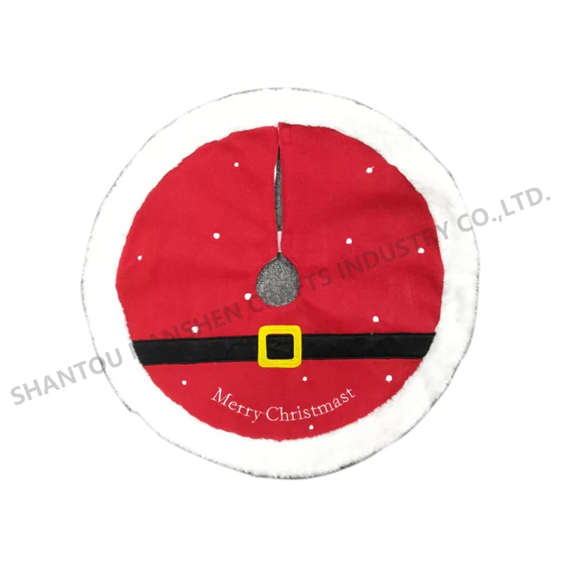 
Production of customized non-woven snow lovely Snowman Christmas Tree Skirt 