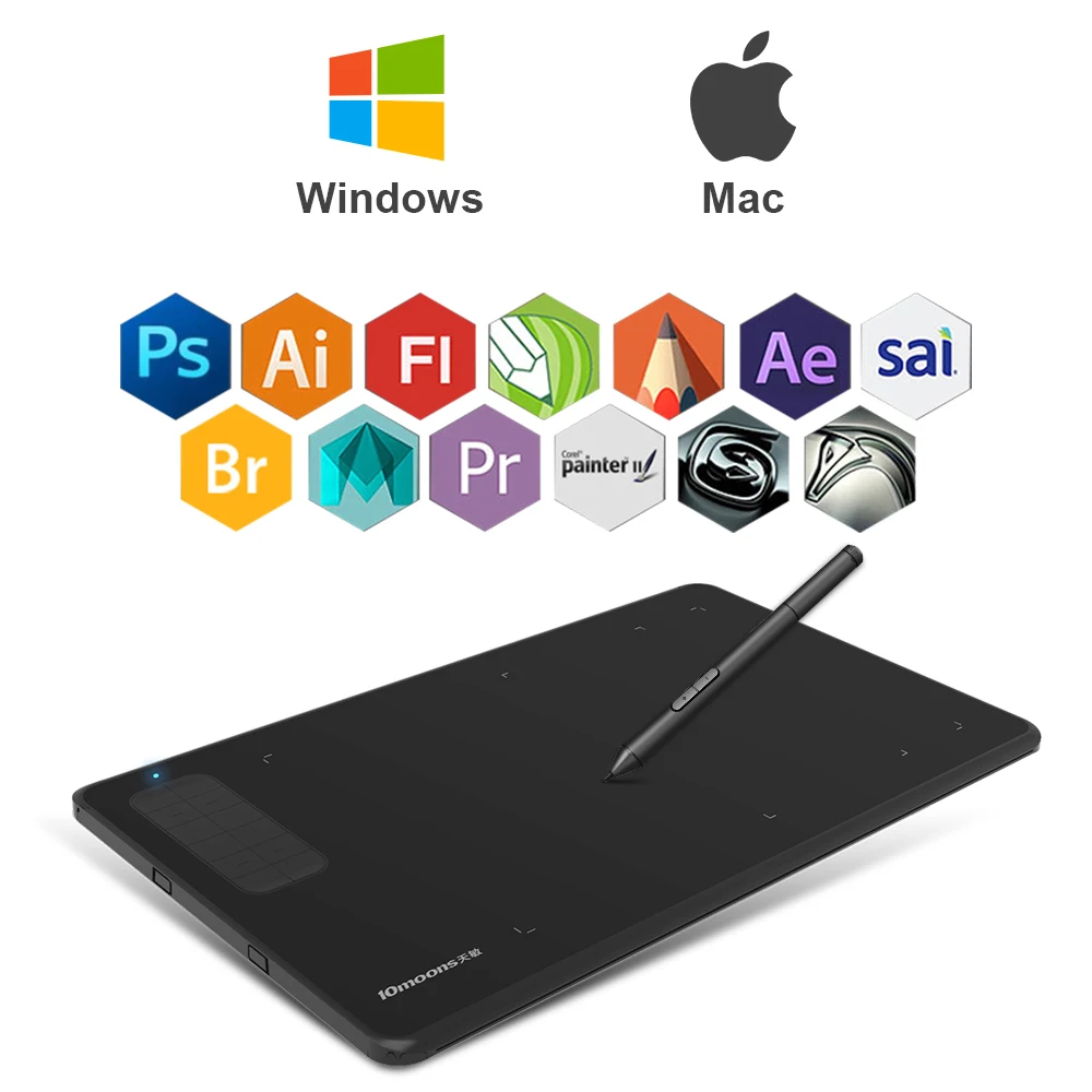 10moons G12 ручка цифровой рисунок графический планшет