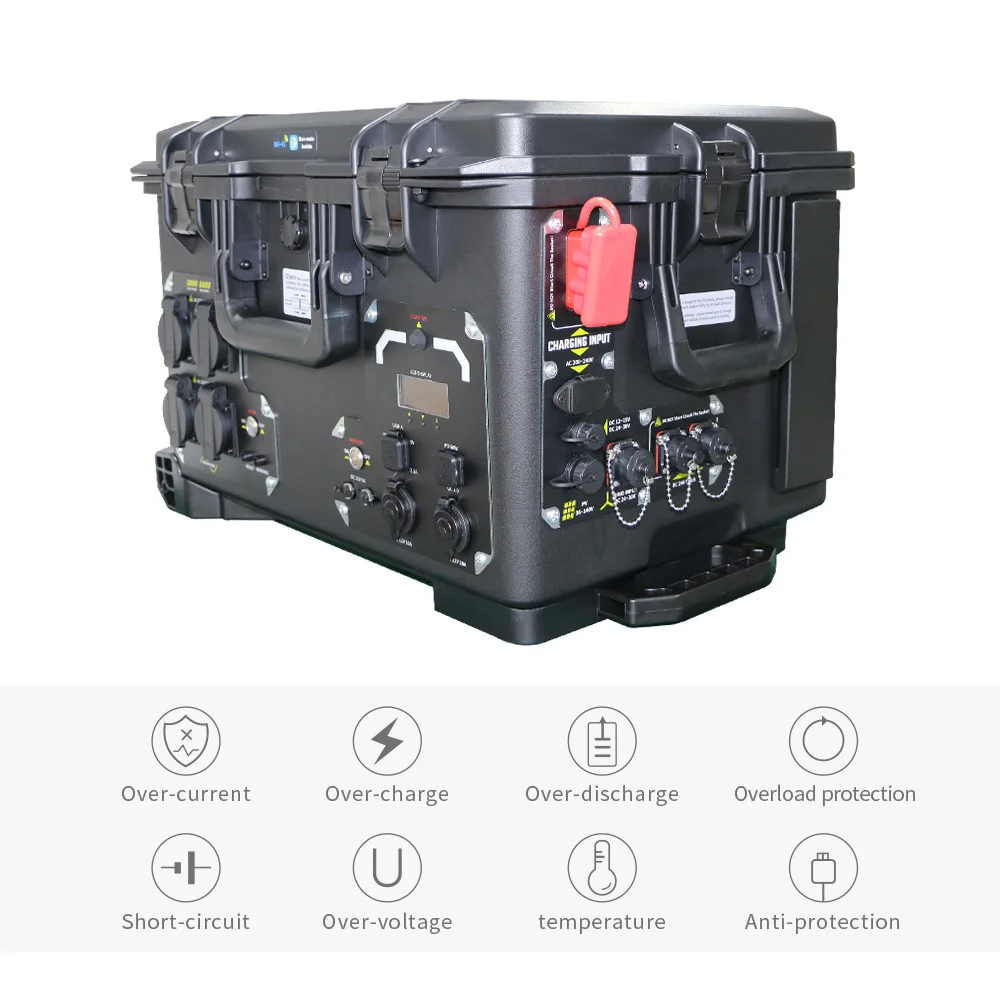 Durable LiFePO4 Battery Portable Power Station  4000W for Reliable Energy Supply