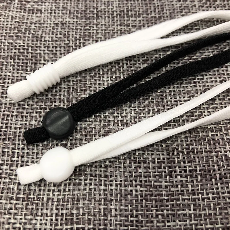 Disposable Face Adjustment Buckle Elastic Rope Rubber Cord Stopper Lock Cord Plastic Stopper