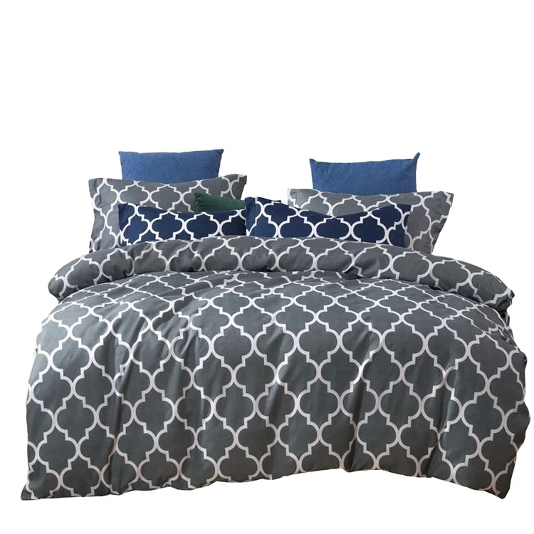 Customized professional Modern fashion adult 4 piece bedding bed polyester fiber fabric set