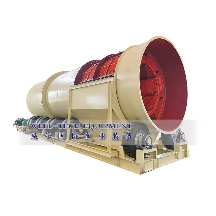 Heavy duty rotary washer scrubber trommel for washing Bauxite