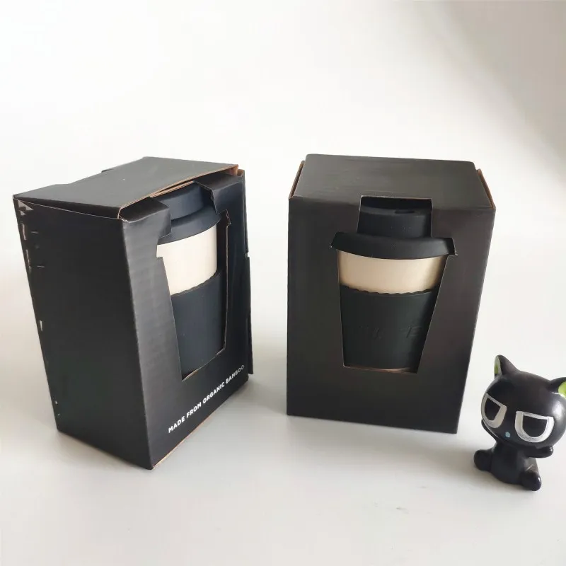 Eco Friendly Nature Material Reusable 450ml 16oz PLA Tea Coffee Mug Travel Mug Take Away Bamboo Fiber Mug Melamine Free