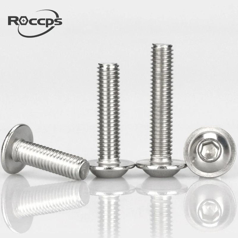 SUS304 stainless steel button flange hex socket cap screws with Washer