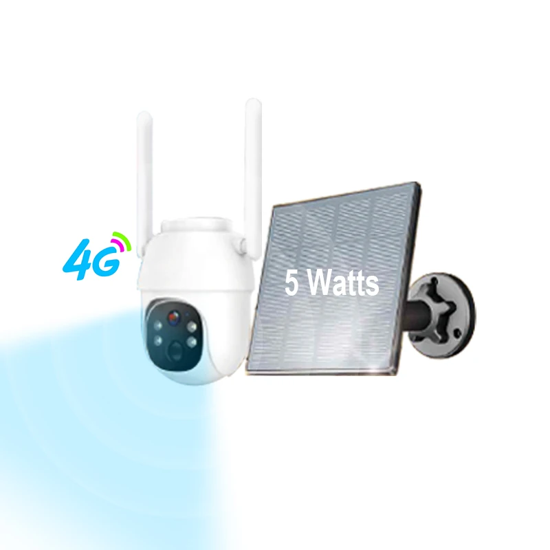 4G камера PTZ на солнечной батарее с 4K 4MP Full HD WiFi уличная умная безопасности