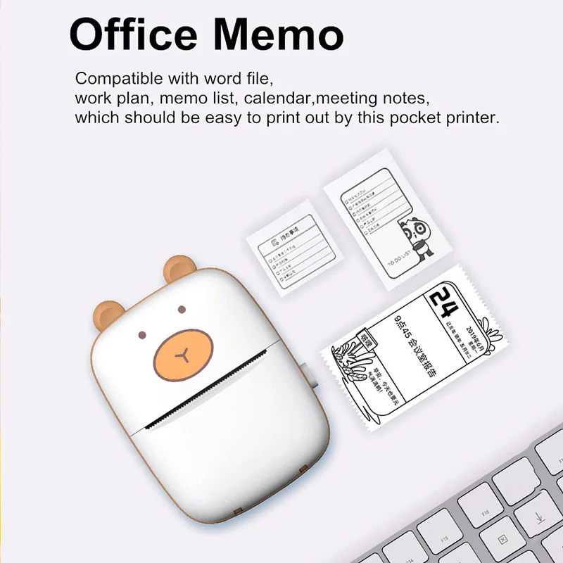 Детский мгновенный термопринтер черная и белая печать поддержка BT соединение поддержка международной настройки