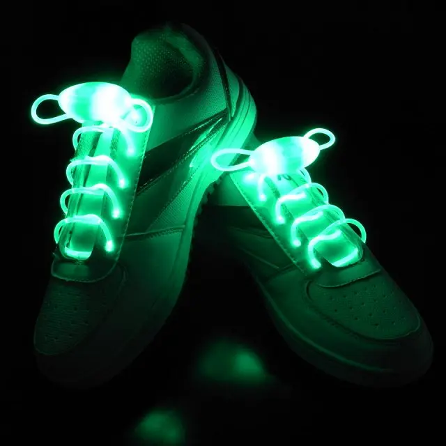 Оптовая продажа, светящиеся светодиодные нейлоновые шнурки, светящиеся шнурки для обуви для вечеринки или мероприятия (1600088640445)