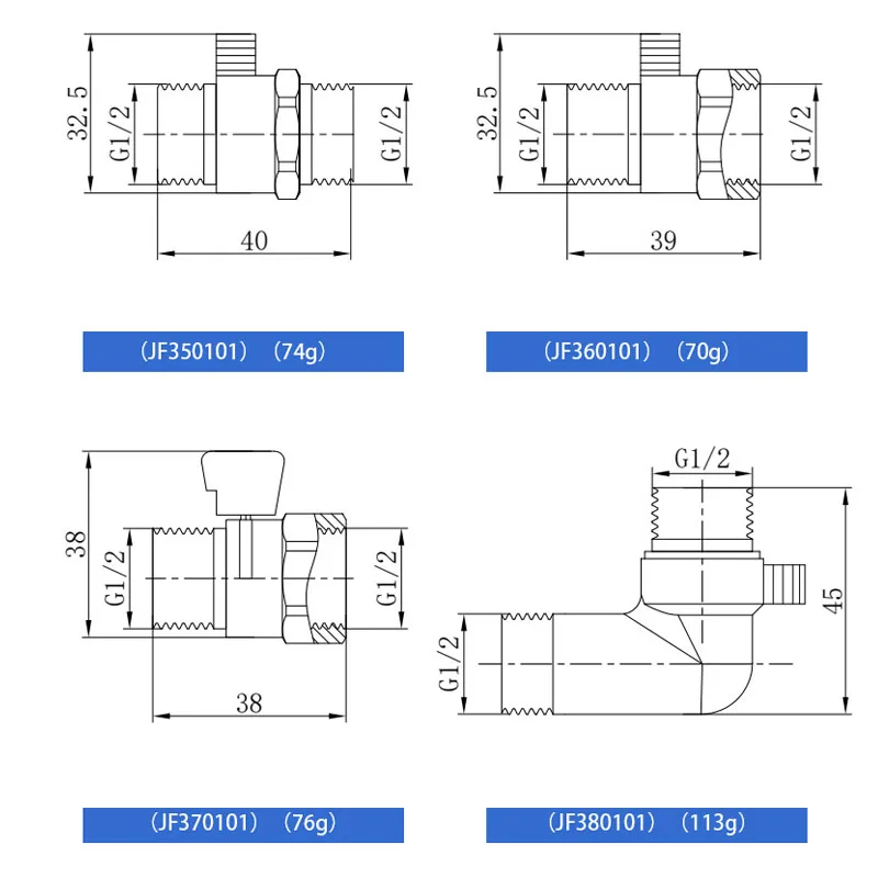 All Copper Hand Held Sprayer Shut Off Stop Switch Shower Bathroom Supply Control Valve Water Reducing Controller Valve