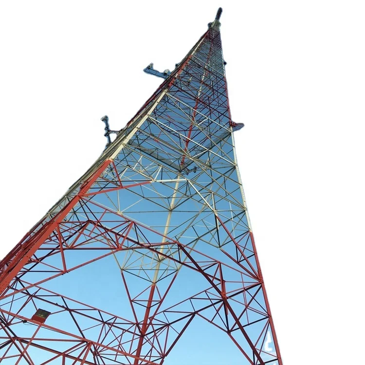 Four Legged 4G 5G Signal Galvanized Steel Lattice Internet Wifi Antenna Telecommunication Angle Iron Base Station Tower