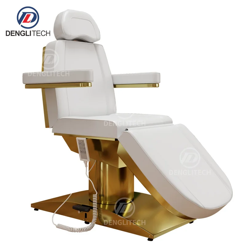 Luxury High End Multifunctional Head Spa Bed Massage  3 Motor Spa Pink Cosmetic Lash Electric Bed Massage Table With Stool