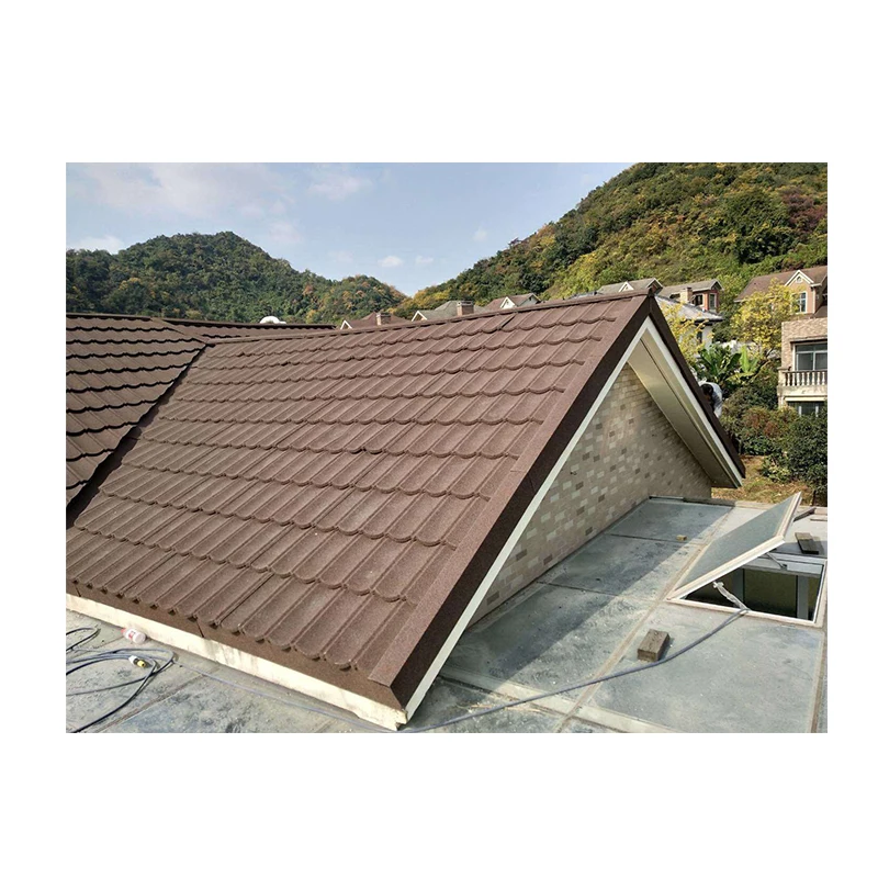 Aluminium high quality stone coated mental roof tile Zinc Steel Material with 50 Year Warranty for House Application