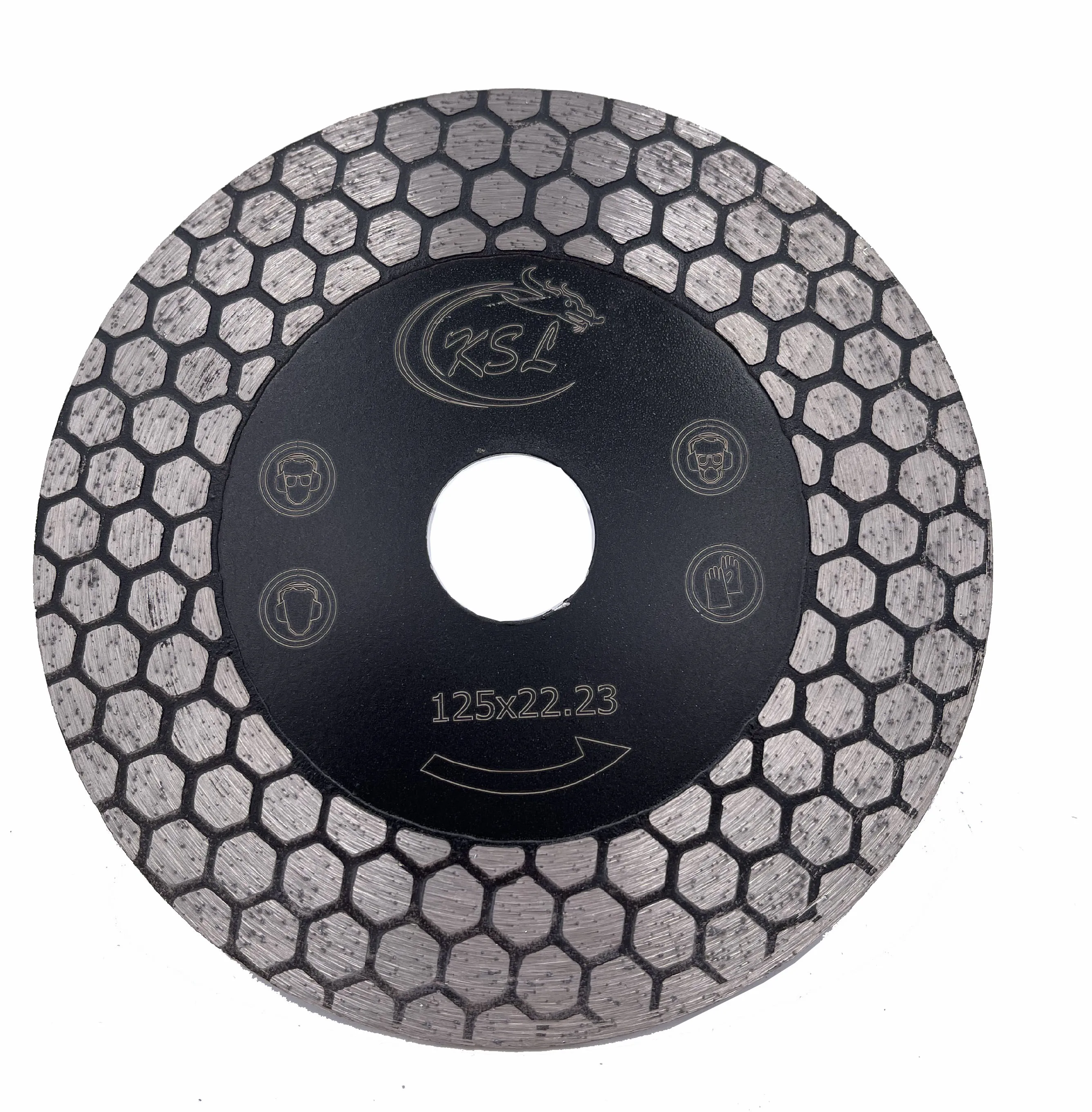 125mm diamond cutting piece honeycomb for cutting hard ceramics, marble and granite