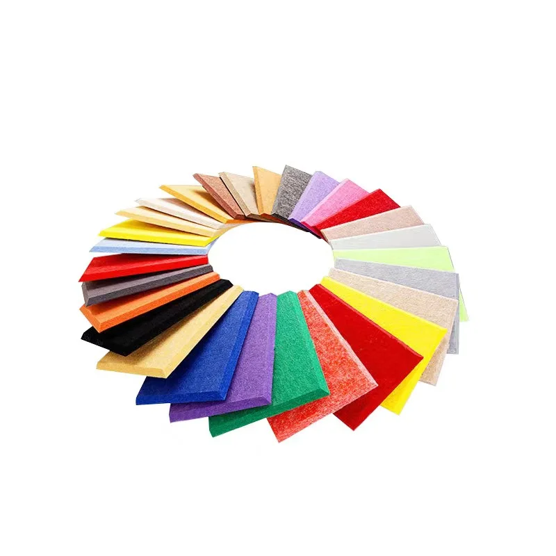 Wholesale fashion style felt material 9mm thick soundproof board hexagon polyester fiber