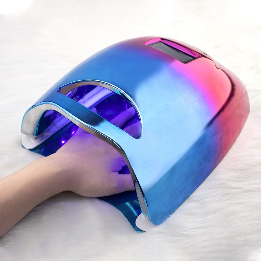Rainbow Portable Rechargeable Cordless 48W Battery UV Gel Nail Dryer Cat Eye Lamp with 24pcs LED