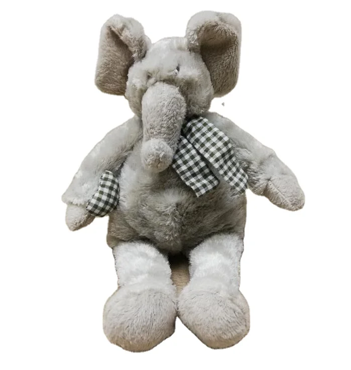 INS Super soft comfortable 5color sitting Elephant wearing scarf plush toys
