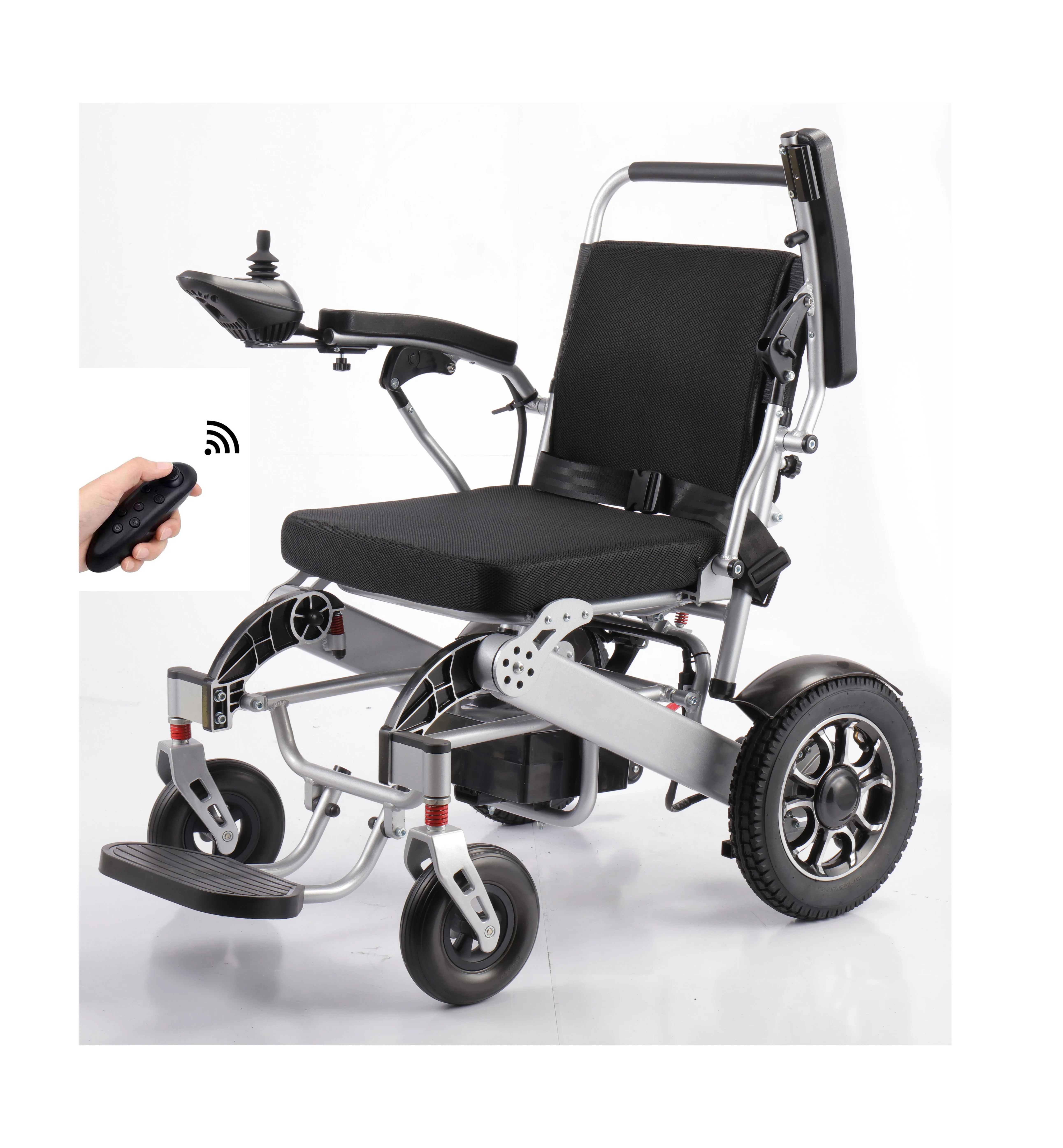 2021 hot selling Aluminum Lightweight Foldable Power remote control Disabled Electric Wheelchair