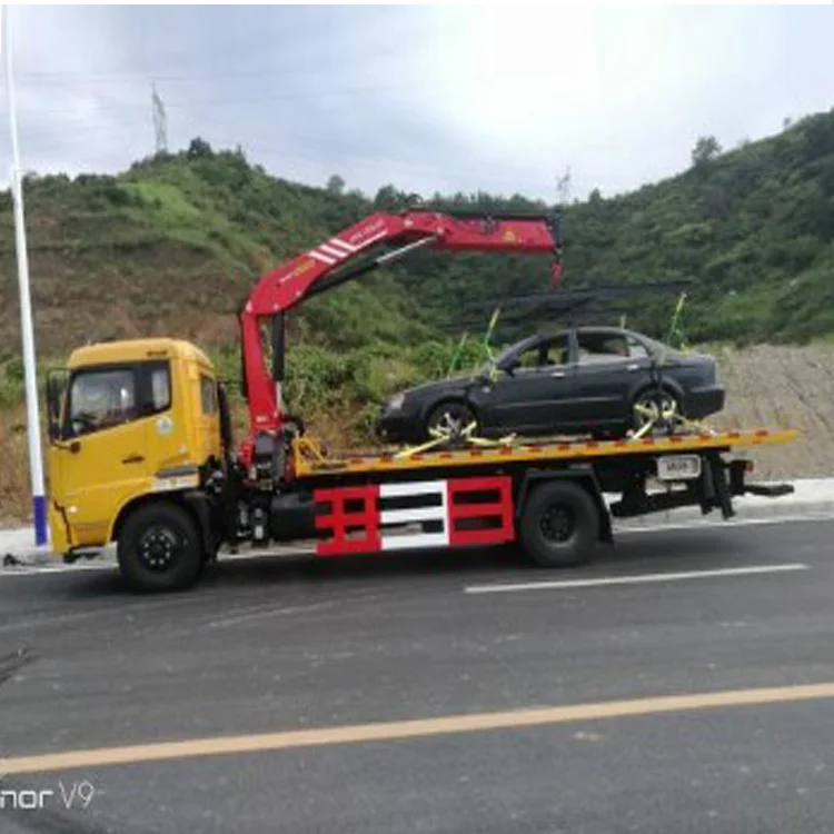 Heavy Machinery Transport dongfeng 4x4 6x6 8-15Ton telescopic boom crane truck dump truck with crane