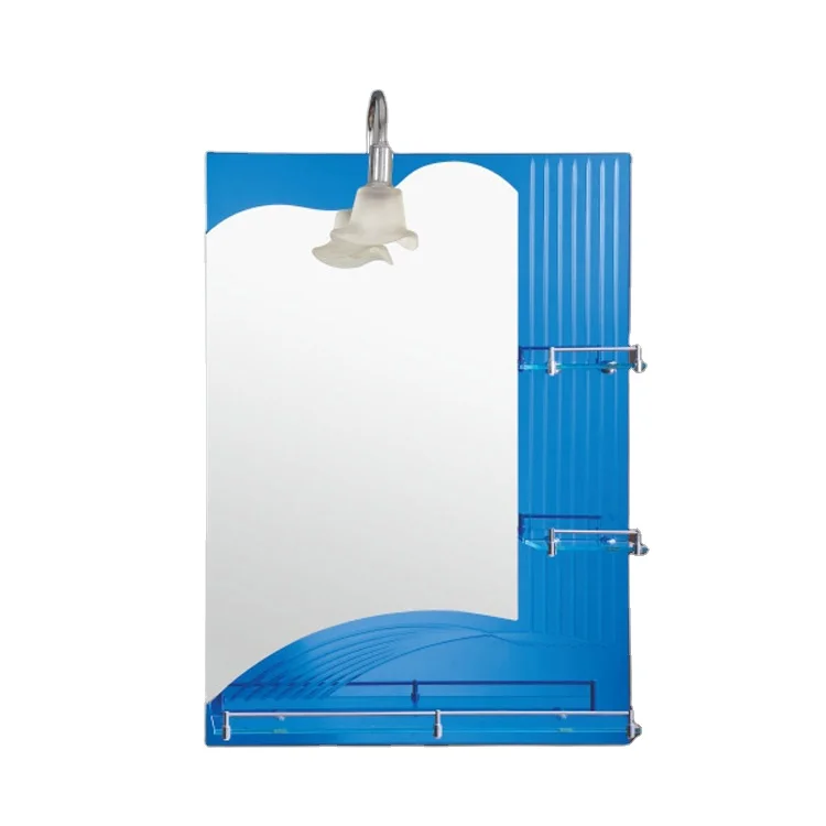 60*80cm Zinc Accessory Bathroom Mirror With Shelf Wholesale