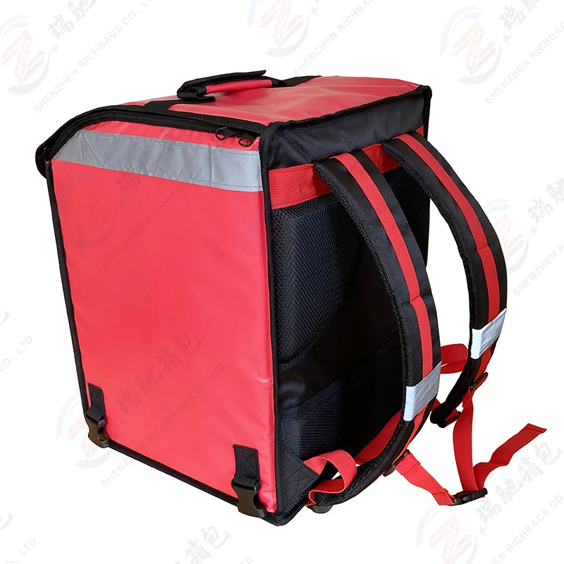 New Fashion Large Pizza Hot Cooler Orange Backpack Insulated Thermal Food Delivery Bags