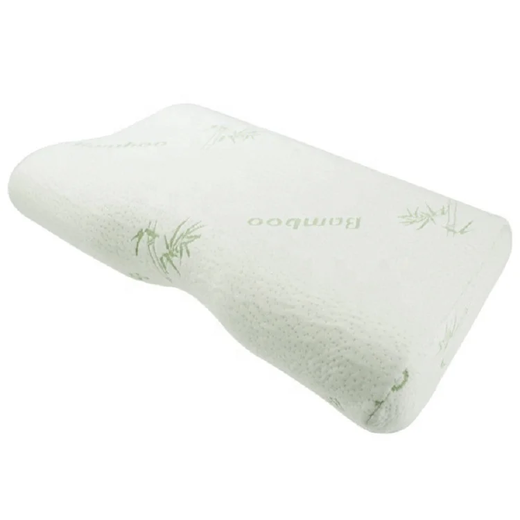 Ergonomic Butterfly Shaped Bamboo Memory Foam Pillow Cervical Bed Pillow Neck Support Pillow for Pressure Relief