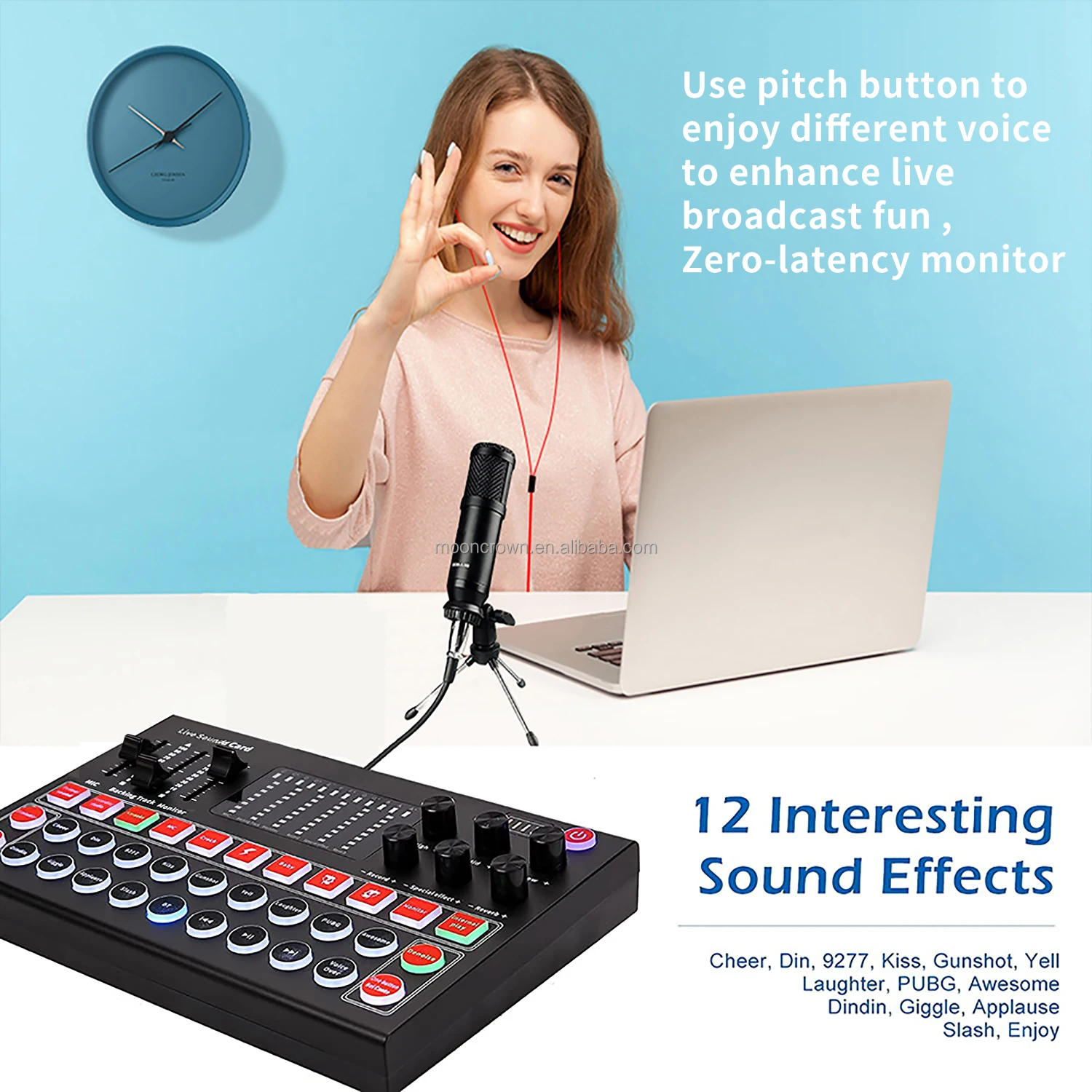 M9 sound card audio interface mixer v9plus usb studio recording External Connect Phone pc karaoke Live Broadcast audio card