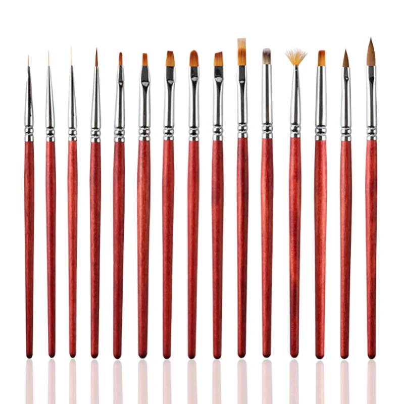 Private Label Brush Nails Acrylic Pure Kolinsky Manicure Tool Salon Using 3D Art Nails Design Brush For Nails