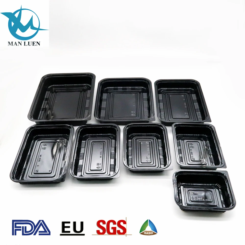 Disposable Microwaveable Black Plastic Food Container