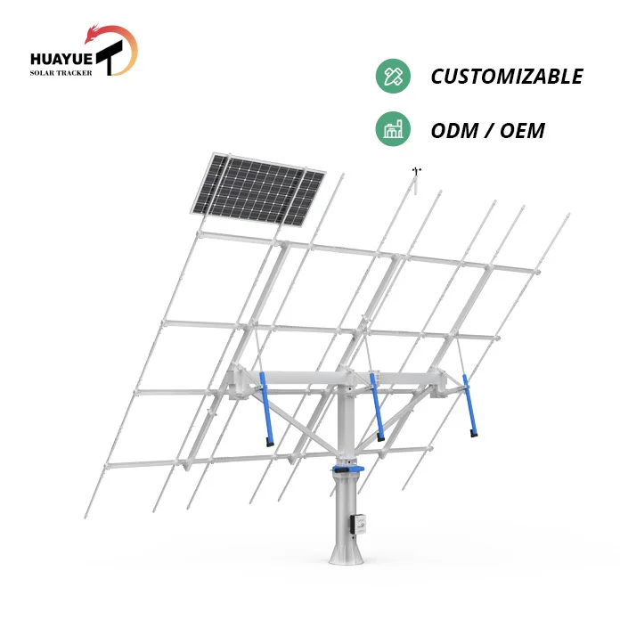 Huayue solar tracker HYS-32PV-144-M-3LSD Enjoy a Green Life with Ample Sunlight! Install Residential Dual Axis Solar Tracker