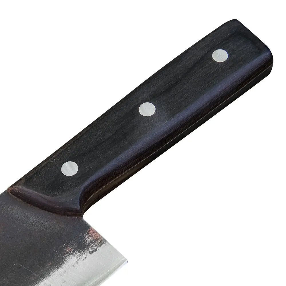 Wholesale Siberian Style Forged Camping Kitchen Knives Handmade 8 inch Pakka Wood Handle Stainless Steel Outdoor Chef Knife